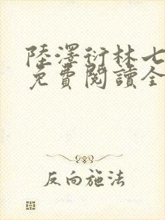 陆泽衍林七小说免费阅读全文
