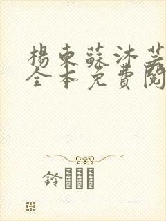 杨东苏沐芸小说全本免费阅读下载