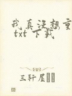 我真没想重生啊 txt 下载