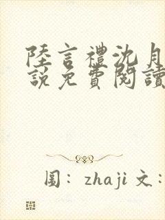 陆言礼沈月慈小说免费阅读最新章节