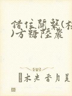 错位关系(校园)方糖陆岩封面