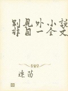 别见外小说by非目一全文免费阅读