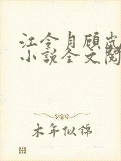 江令月顾岚陆舒小说全文阅读