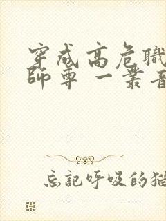 穿成高危职业之师尊 一丛音