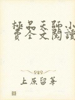 极品天师小说免费全文阅读封面