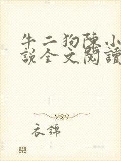 牛二狗陈小燕小说全文阅读