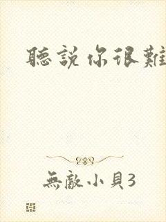 听说你很难追