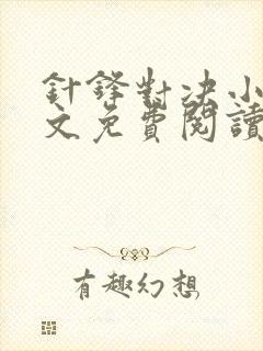 针锋对决小说全文免费阅读完整版封面