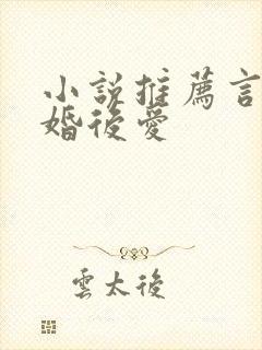 小说推荐言情先婚后爱