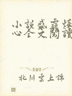 小说盛霆烨初之心全文阅读无弹窗封面