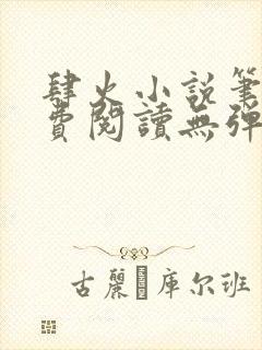 肆火小说笔趣免费阅读无弹窗