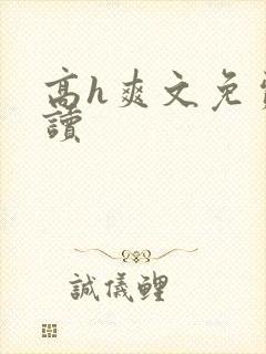 高h爽文免费阅读