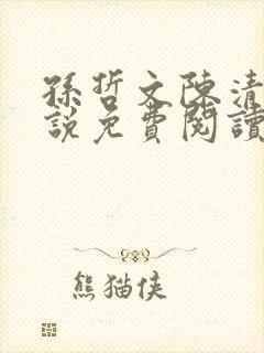 孙哲文陈清妍小说免费阅读