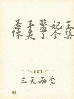 毒手医妃王爷被休夫了全集封面