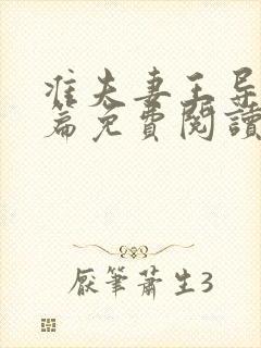准夫妻王导番外篇免费阅读