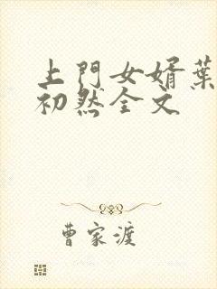 上门女婿叶辰萧初然全文封面
