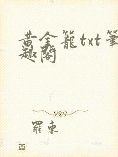 黄金笼txt笔趣阁封面