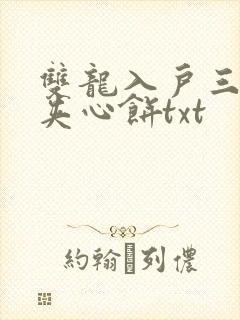 双龙入户三人行夹心饼txt