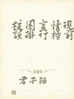 校园言情现代小说排行榜前十名封面