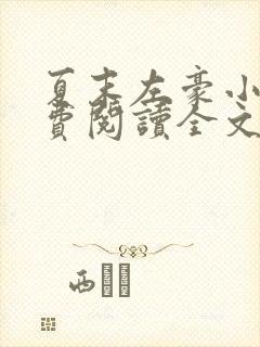 夏末左豪小说免费阅读全文无弹窗