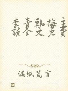 李青韩梅主角小说全文免费阅读封面