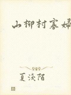 山柳村寡妇情史封面