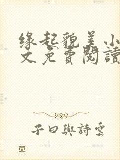 缘起貌美小说全文免费阅读最新章节封面