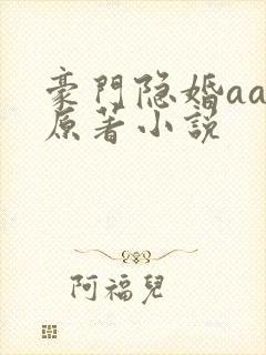 豪门隐婚aa制原著小说