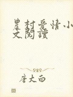 农村爱情小说全文阅读封面