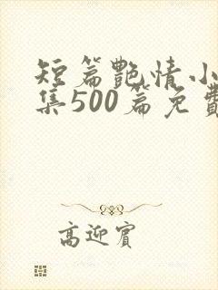 短篇艳情小说合集500篇免费