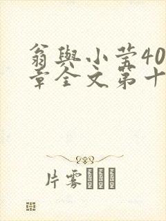 翁与小莹400章全文第十三部