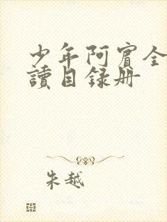 少年阿宾全文阅读目录册封面