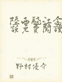 陆西骁江念知小说免费阅读最新章节封面