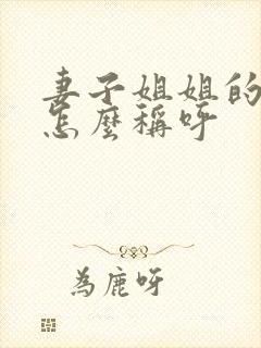 妻子姐姐的丈夫怎么称呼