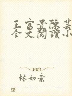 王富贵陈芸免费全文阅读小说