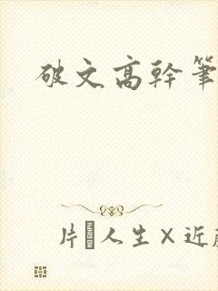 破文高干笔趣阁