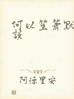 何以笙箫默 小说