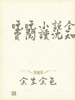 晚晚小说全文免费阅读沈知昼