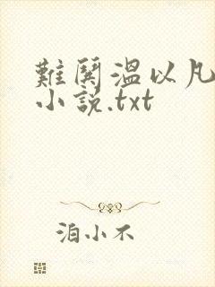 难哄温以凡桑延小说.txt