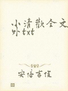小清欢全文加番外txt