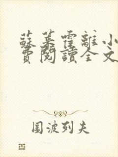 苏莱霍离小说免费阅读全文