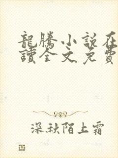 龙腾小说在线阅读全文免费阅读无弹窗
