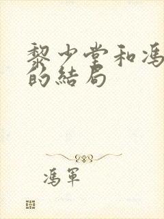 黎少堂和冯静娴的结局封面