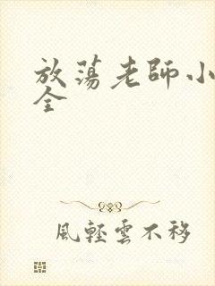 放荡老师小说大全