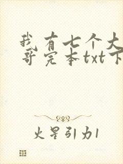 我有七个大佬哥哥完本txt下载