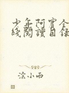 少年阿宾全文在线阅读目录