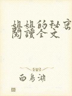姐姐的秘密免费阅读全文