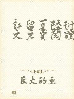 许留夏陆衍沉全文免费阅读无弹窗封面