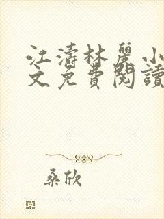江涛林丽小说全文免费阅读最新章节封面