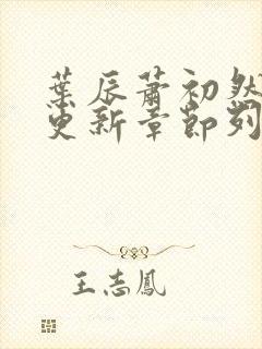 叶辰萧初然最新更新章节列表封面